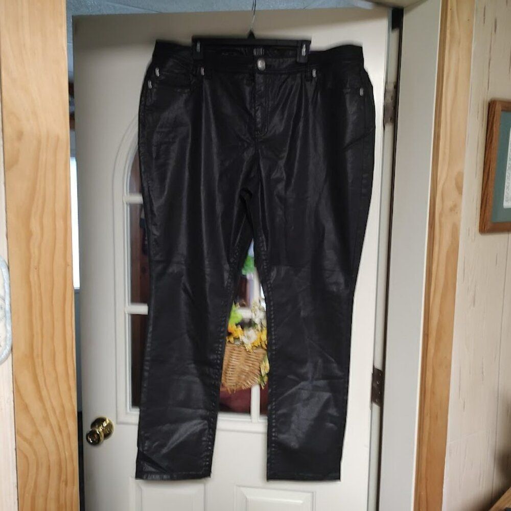 New A.N.A. Black Coated Skinny Jeans Size Women's 22W